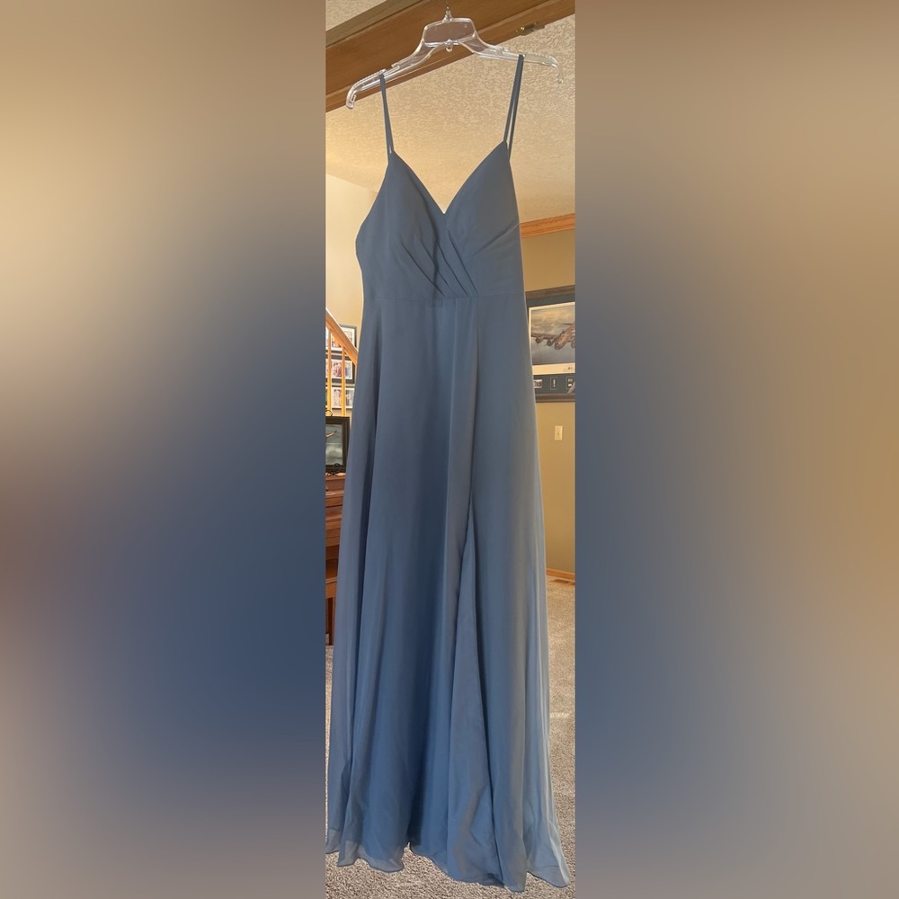 Light blue Azazie dress